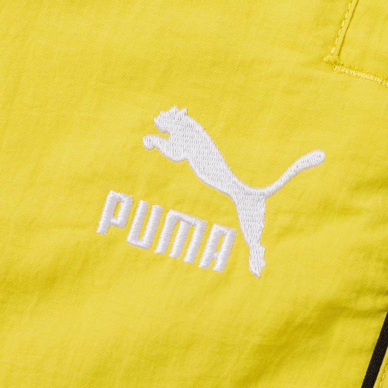 Puma Logo Embroidered Design Loose Wide Leg Comfortable Drawstring Mid Rise Casual Pants Women pants Pear-Yellow 629110-41