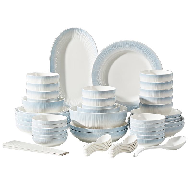 MeiWang Life 36-Piece Underglaze Ceramic Dinnerware Set