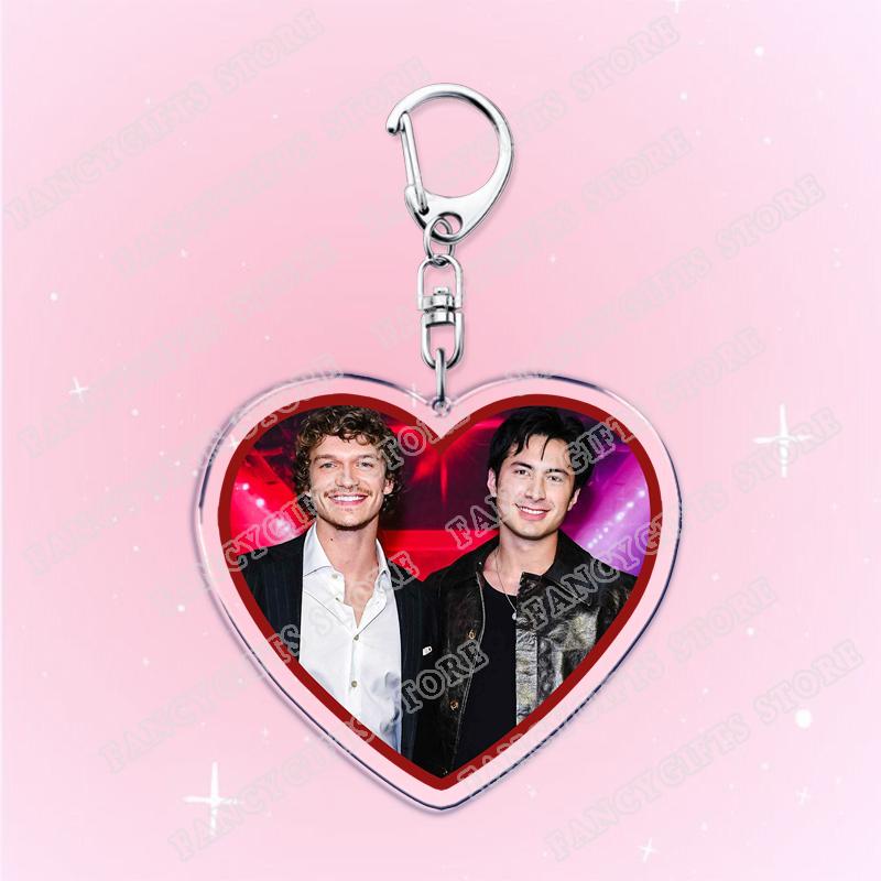 Heated Rivalry BL TV Show Heart Keychain for Accessories Shane Hollander Ilya Rozanov Love Keyring Jewelry Fans Friends Gifts