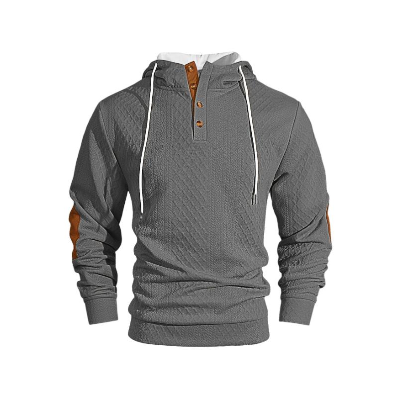 

Мужские пуловеры с капюшоном, с длинным рукавом, осенне-зимние, термо, на шнурке, текстурированные, толстовки с капюшоном, пуловеры на половину пуговиц, топы для мужчин XXXL темно-серого