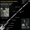 Multi-functional Outdoor Folding Shovel: Manganese Steel, Ideal for Camping, Fishing, Off-road Use, and Vehicle-mounted Tasks