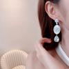 Women's Light Luxury Design Elegant Long Camellia Water Drop Earrings Fashionable And Versatile Niche Design Earrings