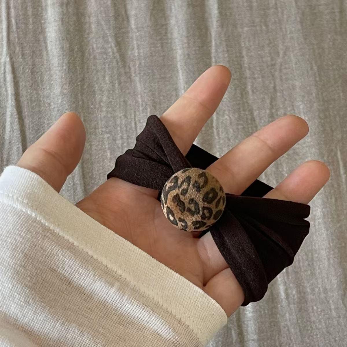 

Leopard Print Small Intestine Scrunchie Hair Tie - 2025 Korean Style Women s Headwear