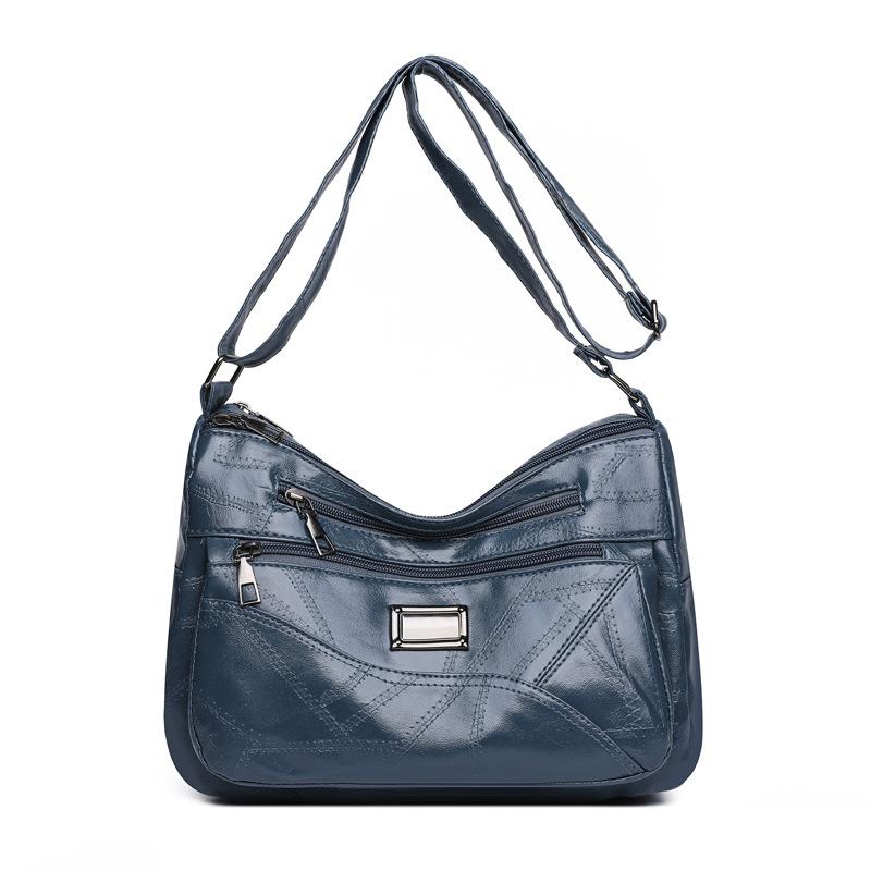 Soft Leather Women's Versatile Single-shoulder Bag Large-capacity Crossbody Bag for Middle-aged and Elderly People Mom Bag