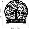 Metal Wall Art Custom Last Name Sign, Personalized Family Tree Decor