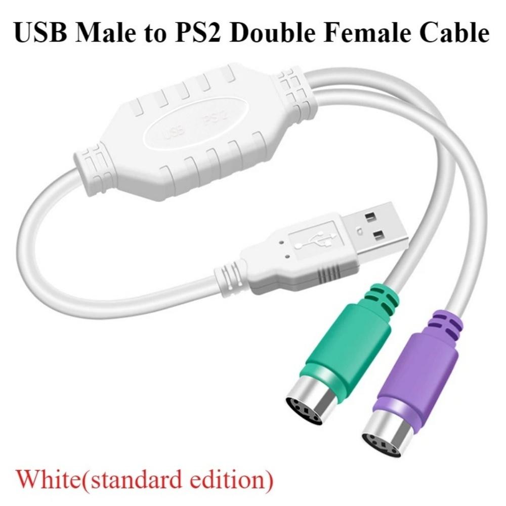 USB Male to Dual PS2 Female Cable Adapter Converter USB to Two PS/2 Use For Keyboard Mouse Computer Cables & Connectors
