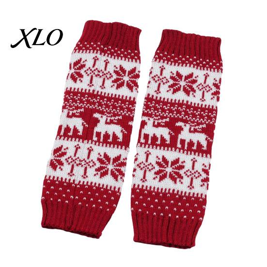Holiday Gift for Her Christmas Knitted Leg Warmers Women, Soft Ribbed Boot Socks with Cute Theme Covers Snowflake And Deer Patterns, Winter