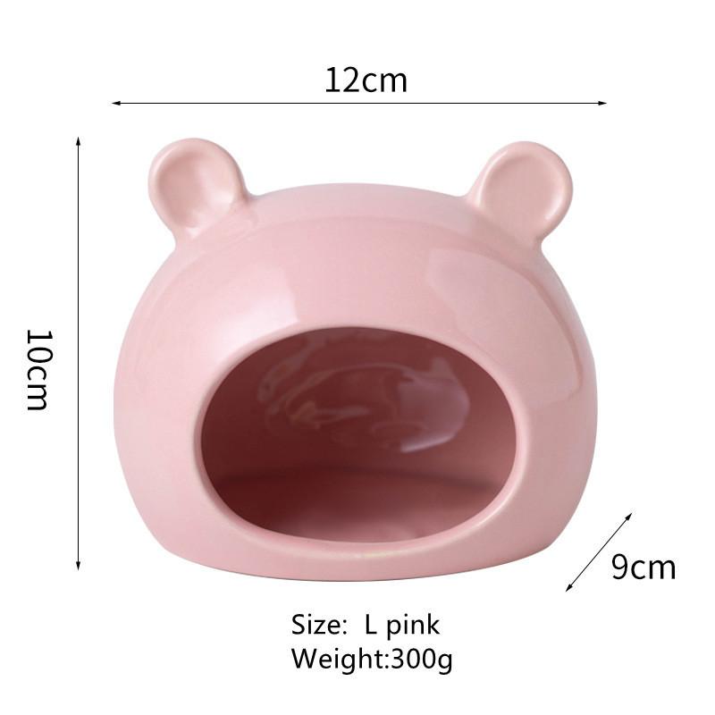 Small Animal Hideout Ceramic Chinchilla Mini Hut Cave Cage Accessories for Dwarf Hamsters Gerbils and Hedgehog Hamster House