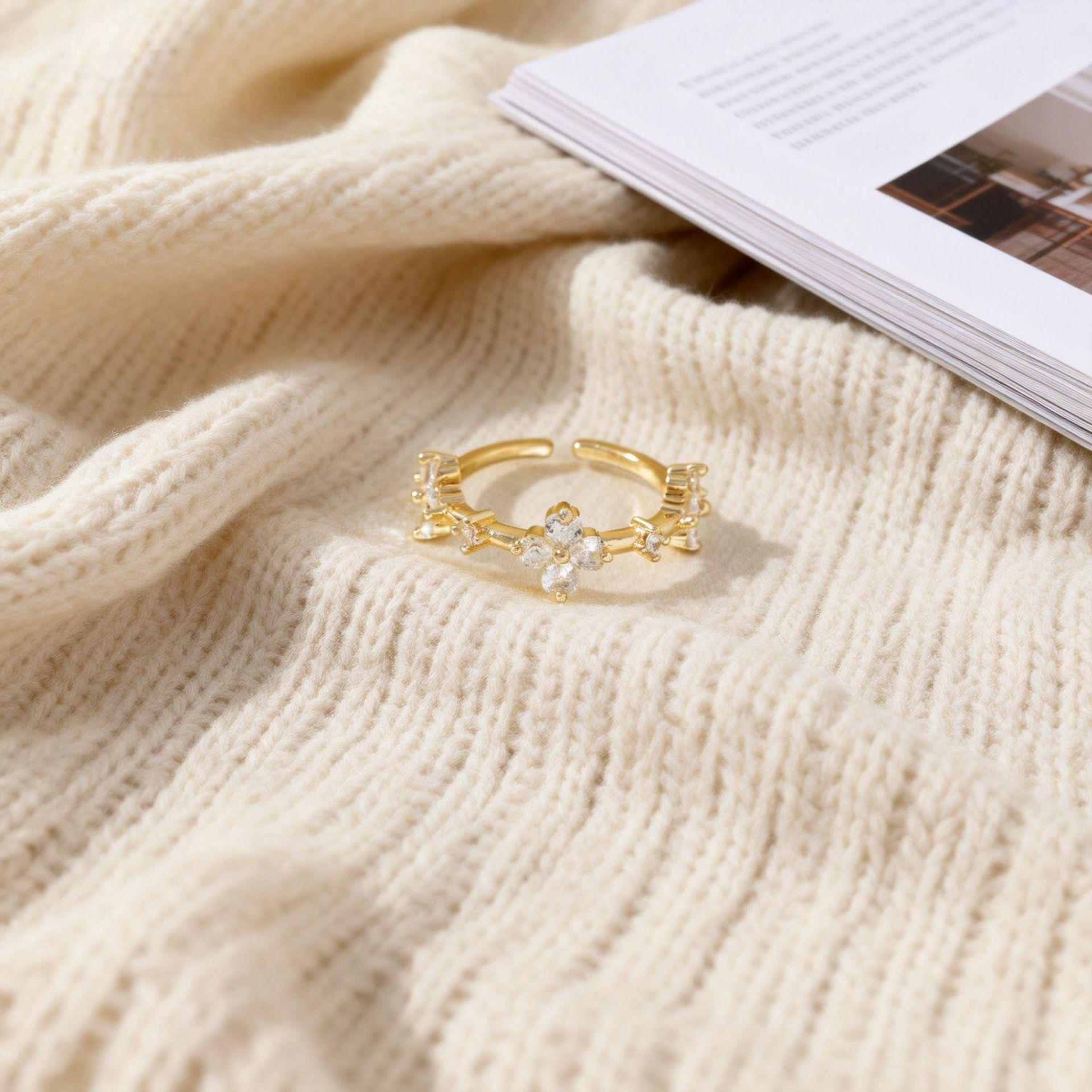 Minimalist Four-leaf Clover Open Ring - Luxury High-end Adjustable Ring opening adjustable