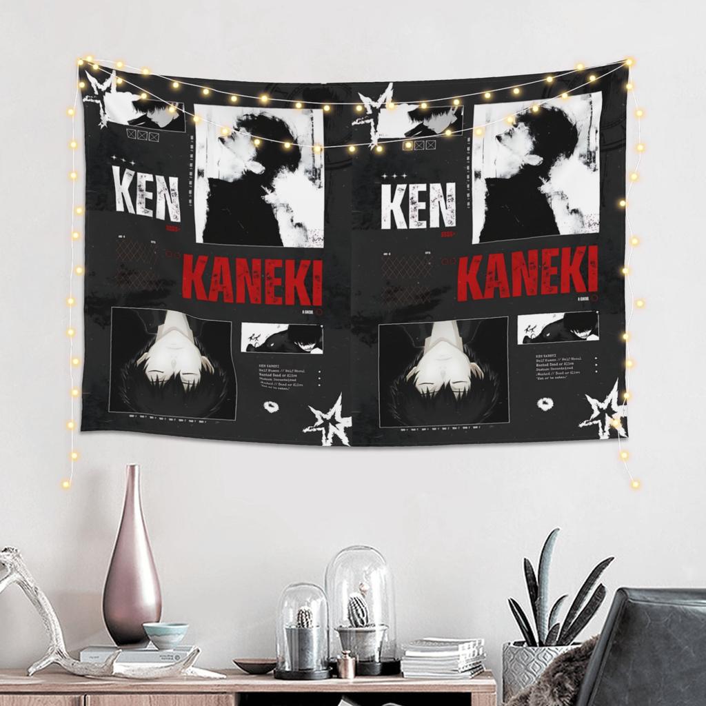 Halloween Tokyo Ghoul Kaneki Cutecore Tapestry Wall Hanging Blanket Tapestry Home Decor Items Wall Decorations