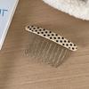 Polka Dot Oval Insert Comb for Hair Taming and Styling, Cellulose Acetate Hairpin for Women