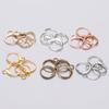 20pcs/lot 14x12mm Gold Rose Gold French Earring Hooks Wire Settings Base For Earrings DIY Jewelry Making Findings