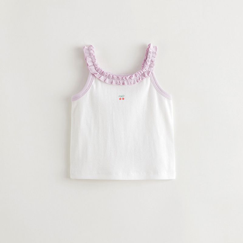 Mark Jenny Girls  Sweet Lace Camisole Baby Top 2026 Summer New Style 550751 Beige 80cm