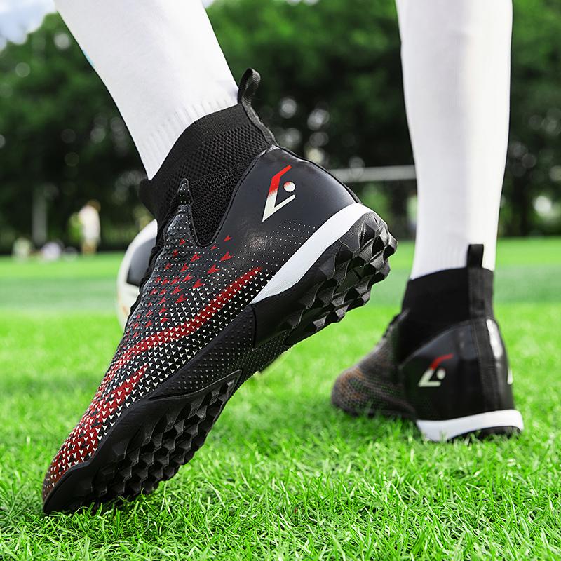 Unisex Large-size Football Shoes  Nail Anti-slip/ Wear-resistant TPR Artificial Corthop Outdoor Children's Football Shoes