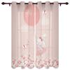 Modern Window Curtains Bunny Rabbit with Flowers Watercolor Luxury Fashion Curtains for Living Room Bedroom Kitchen Drapes
