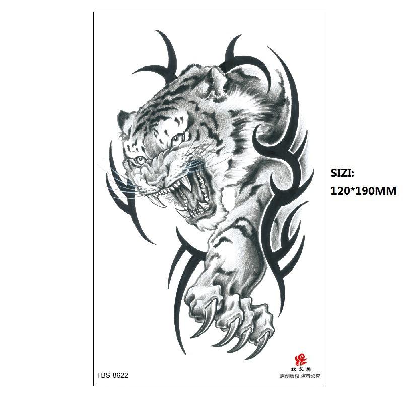Traditional Men'S Totem Big Spider Dragon Water Transfer Simulation Tattoo Disposable Tattoo Sticker