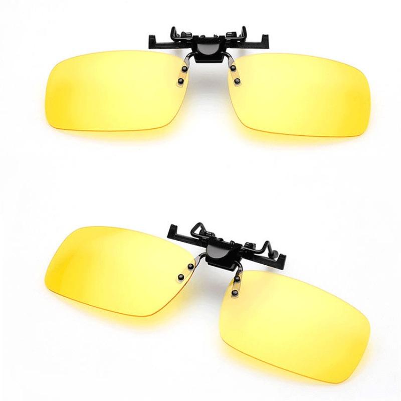 

Sunglasses Men Myopia Sunglasses Clip Unisex Driving Night Vision Glasses Upturned Clip Folding Night Vision Clip 1 PC