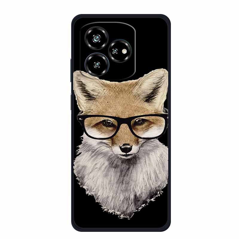 Funda For ZTE Axon 60 Lite Case Cute Cartoon Cat Black Silicone Soft Phone Case For ZTE Blade V60 Axon 60 Back Cover Case 60lite