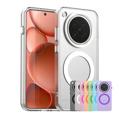 Para Capa OPPO Find X8S Capa OPPO Find X8S Capas Transparentes Carregamento Sem Fio Magnético Anular Fosco Transparente Fundas OPPO Find X8S