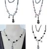 Gitarren-Stern Anhänger Schlüsselbeinkette Herzperle Halskette Damen Metall Halskette Verstellbare Länge Schlüsselbeinkette Schmuck