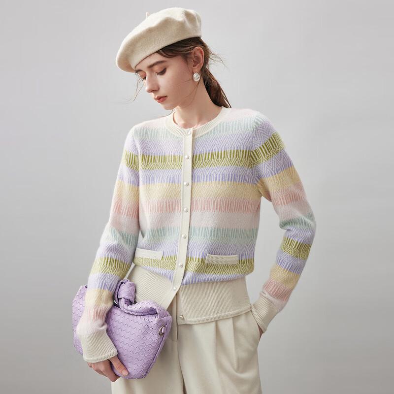 

Женский кардиган Kemeng Boka из кашемира дофаминовых цветов L