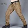Men Tactical Training Pants Cotton Linen Blend Multiple Pocket Urban Commuter Cargo Trousers Slim Fit Joggers for Work Exercise Outdoor Fishing