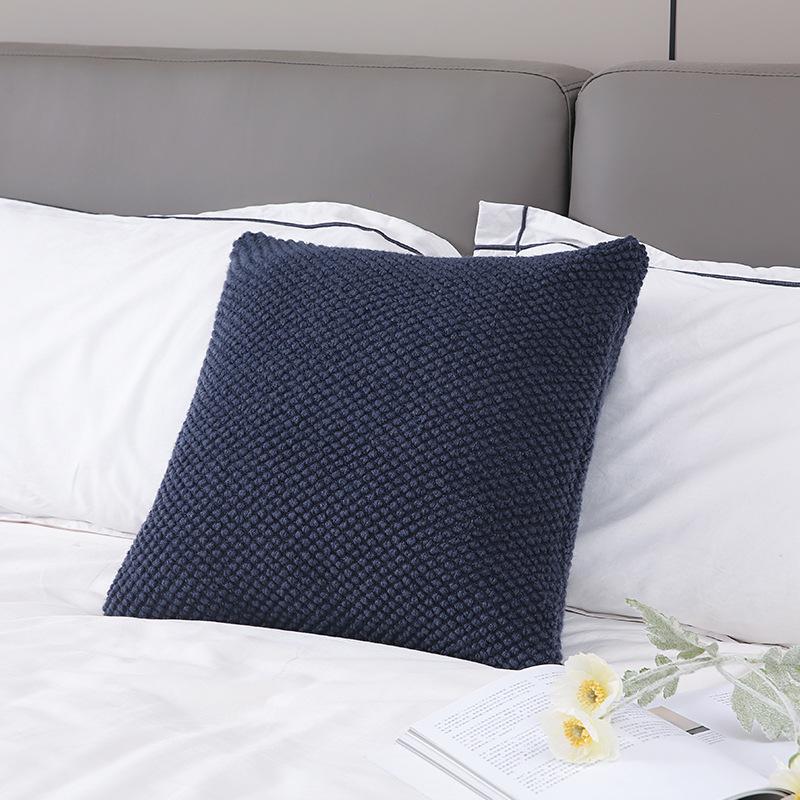

Скандинавский Инс Простой Однотонный Квадратный Вязаный Наволочка B&B Мягкое Украшение Универсальная Наволочка для Подушки на Диван в Гостиную 45x45cm (excluding pillow core)
