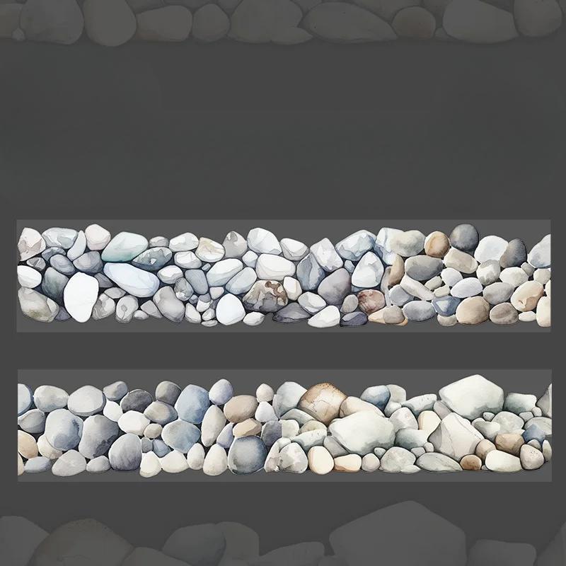1Roll Tape Stone Wall Texture One Fine Day Priming Collage European Path Series Handbook Priming DIY Scrapbook Cut 40mm*2m