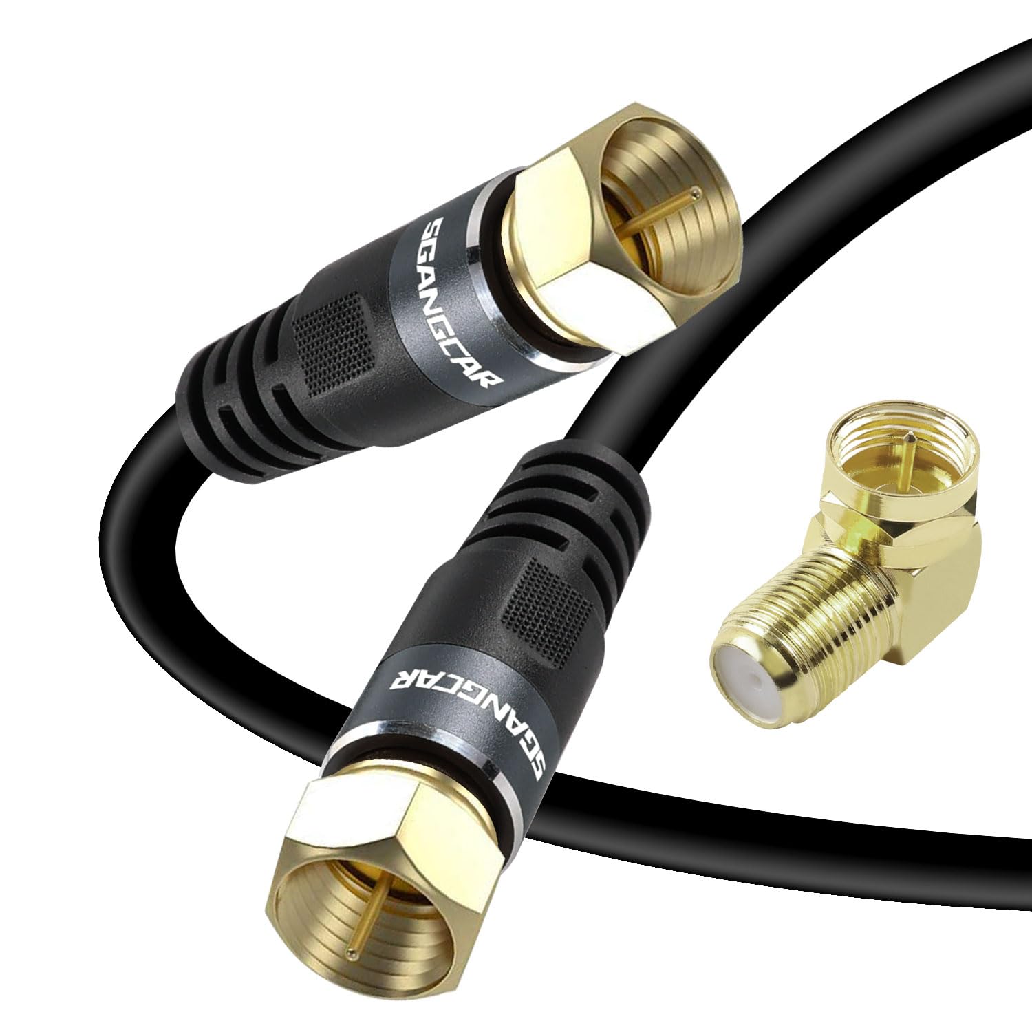 

SGANGCAR Antenna Cable Coaxial Cable Screw Connector Compatible with 4K8K Digital Broadcasting 15M S-4C-FB Terrestrial/BS/CS/CATV