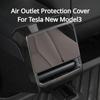 Real Carbon Fiber Rear Air Conditioning Vent Protective Cover For Tesla Model 3 Highland 2024 New Model3 Interior Accessories
