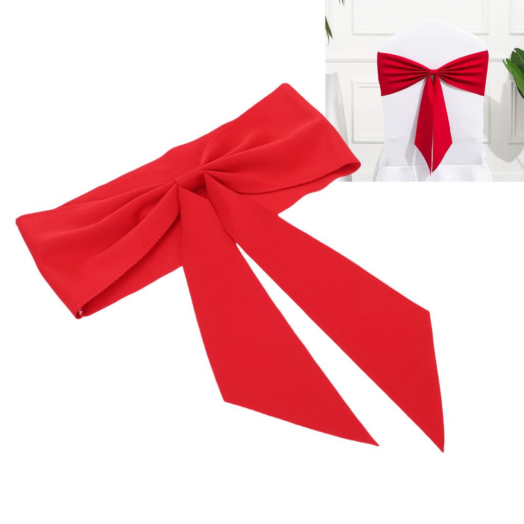 10pcs Chair Sashes Exquisite Reusable Chair Bows for Hotel Weddings Meetings Chair Decoration