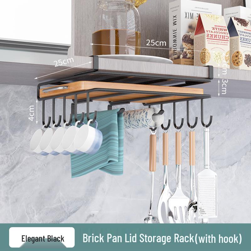 

Кухонный органайзер из нержавеющей стали: Подставка для крышек и разделочных досок с многофункциональной полкой для шкафа или офисного стола.