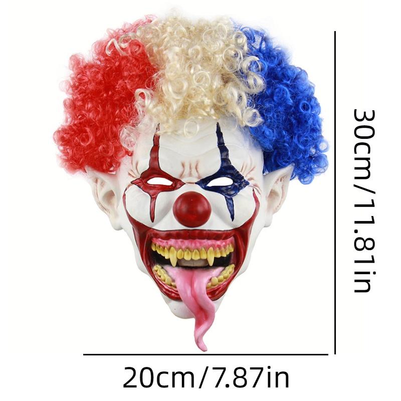 

Joker Latex Afrohair Mask Halloween Costume Accessory Horror Escape Room Props