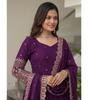Indian Women Designer Vichitra Silk Gown Bollywood Salwar Kameez Party Wear Anarkali Salwar Suit