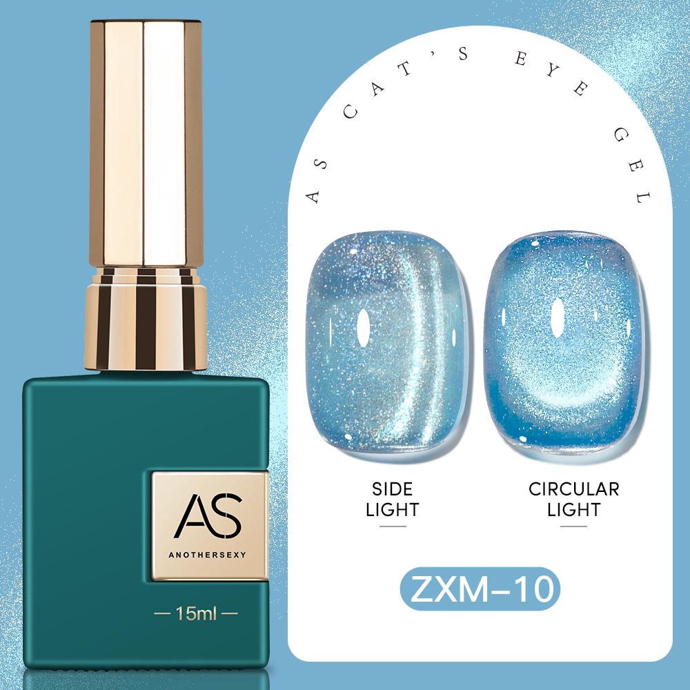 30 Shades Suspended Mirror Cat Eye Gel Polish Set with Glitter Glass Bead Effect