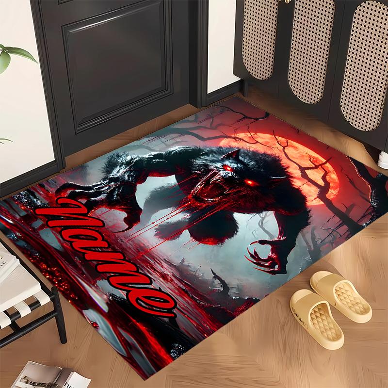 Horrible Werewolf (1) Personalized Name Office Carpet Stylish Decor for Living Room Bedroom Kitchen