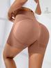 Women's Quick-Dry High Waist Seamless Yoga Shorts - Peach Butt Fit for Fitness and Running