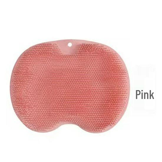 Lazy Back & Foot Scrubber: Non-Slip Suction, Silicone Massage Pad for Shower