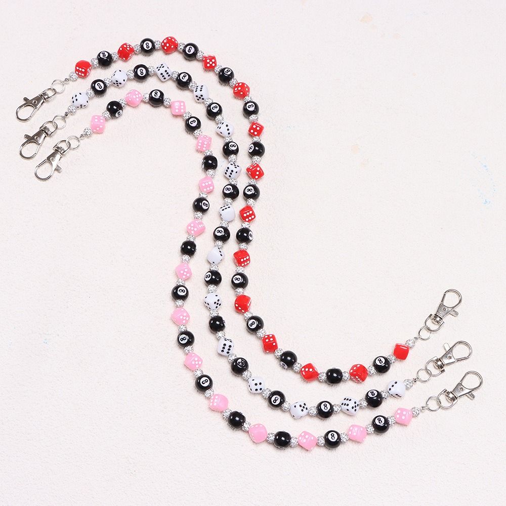 Billiard Ball Colorful Dice Waist Chain Zinc Zinc Zinc Alloy Punk Belt Chain Metal Pants Chain Female
