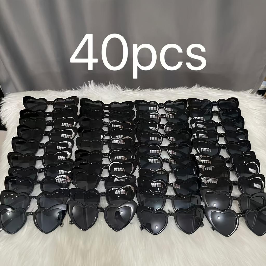 40pcs Heart shaped Glasses Wedding Party Birthday Gift Birthday Gift Bachelor Party Party Supplies Halloween Christmas Gift
