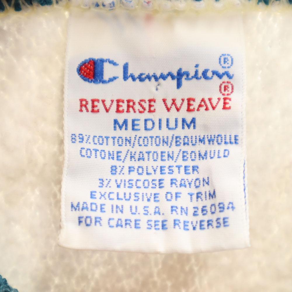 Champion Anii '90 Etichetă veche brodată fabricat în SUA Mânecă lungă Hanorac trainer Reverse Weave Bărbați Folosit