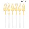 6Pcs Mirror Dinner Forks Cutlery Blakc Stainless Steel Fork Flatware Kitchen Silverware Western Dinnerware Restaurant Fork Set
