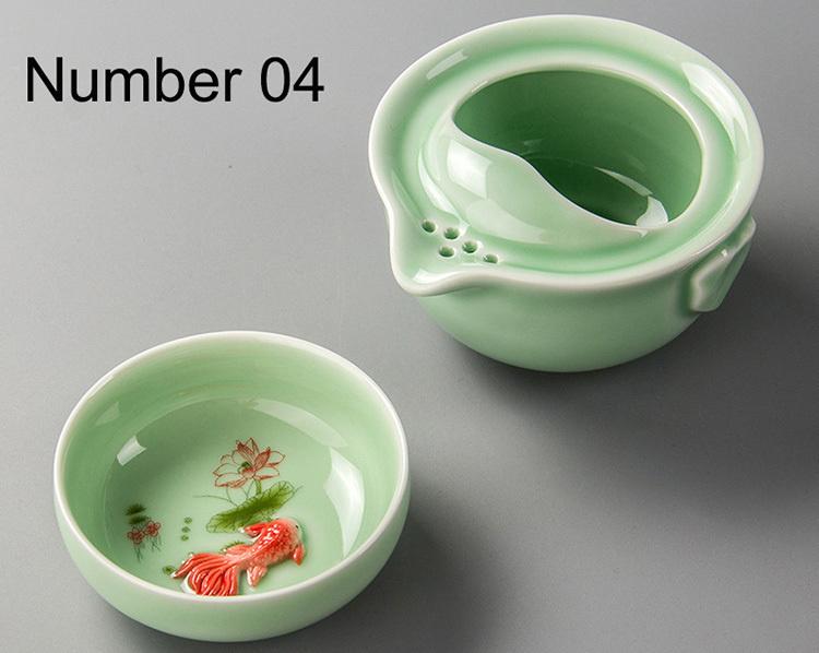 Ceramics Tea Set Include 1 Pot 1 Cup, High Quality Elegant Gaiwan,beautiful And Easy Teapot Kettle,kung Fu Teaset