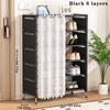Shoe Rack Multi-Layer Household Simple Shoe Rack Door Against the Wall Dust Storage Shoe Cabinet Widened Shoe Rack