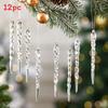 Tree Christmas Decor Snowflake Hangings Ornaments Set Ice Pendant Sculpture