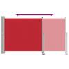 Retractable Side Awning 140 X 300 Cm Red