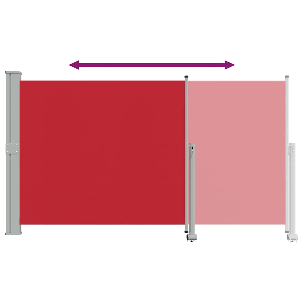 Retractable Side Awning 140 X 300 Cm Red