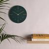 Interval Resin Wall Clock 30cm - Emerald & Gold