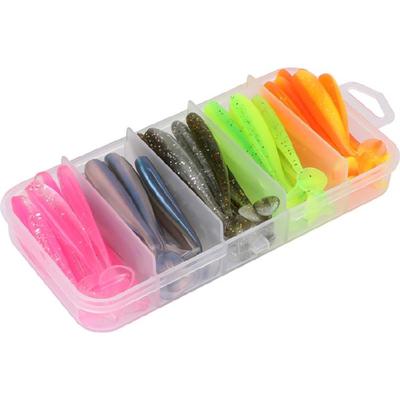 50 Stück Weiche Angelköder für Barsch, Weiche Angelköder Swimbaits, Jerk Minnow Shallow