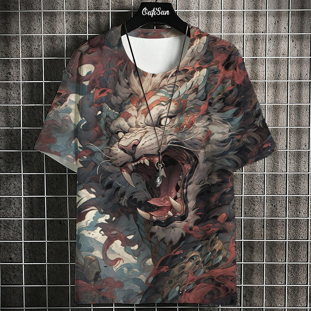 Dámské tričko Léto Neformální Trička s krátkým rukávem 3D roztomilé kotě Tisk Kreslený Kočka Žena Pulovr do O Neck Oversized Oblečení